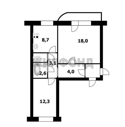 
  Продается 2-комн. квартира 50 м². Фото 12.