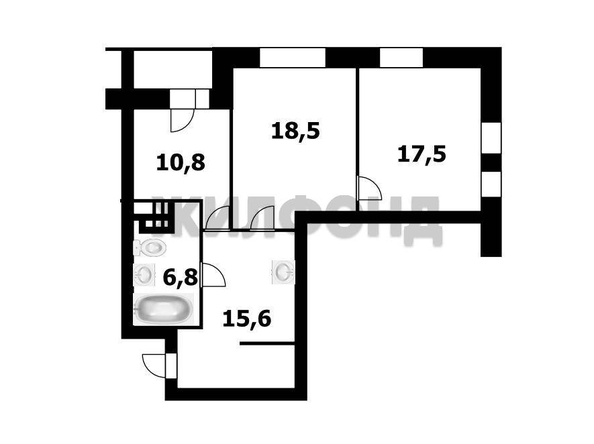 
  Продается 3-комн. квартира 70 м². Фото 19.