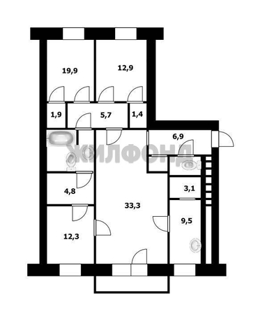 
  Продается 4-комн. квартира 120 м². Фото 18.
