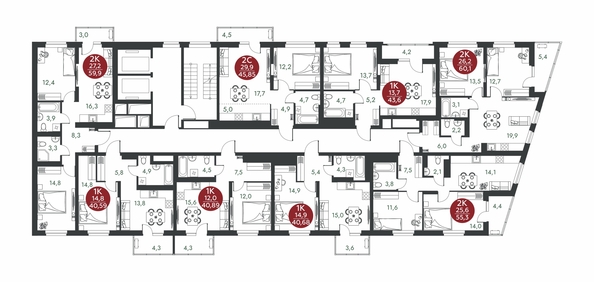 
  Продается 2-комн. квартира 45.85 м², в ЖК Скандинавские кварталы, дом 1. Фото 1.