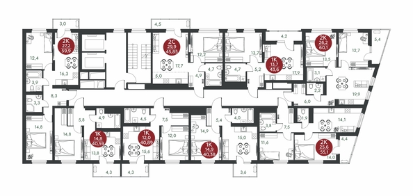
  Продается 1-комн. квартира 43.6 м², в ЖК Скандинавские кварталы, дом 1. Фото 1.