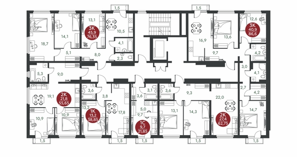
  Продается 2-комн. квартира 62.75 м², в ЖК Скандинавские кварталы, дом 1. Фото 1.