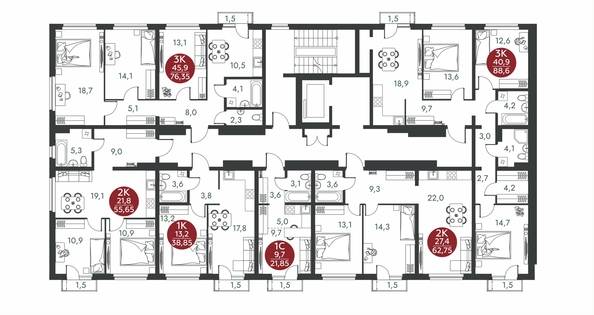 
  Продается 3-комн. квартира 88.6 м², в ЖК Скандинавские кварталы, дом 1. Фото 1.