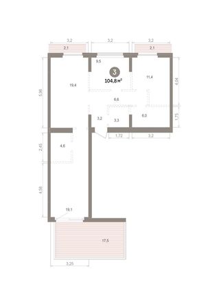 
  Продается 2-комн. квартира 104.75 м², в ЖК Лебедевский квартал, д 1. Фото 1.
