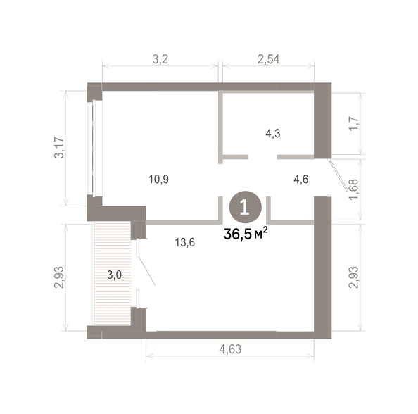 
  Продается 1-комн. квартира 36.45 м², в  Квартал Молодость, дом 1. Фото 1.