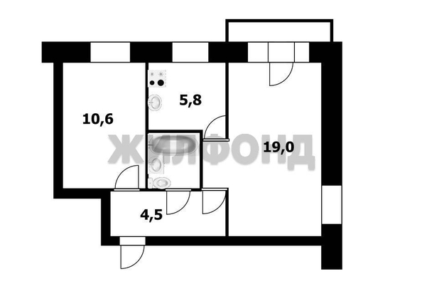 
  Продается 2-комн. квартира 42.8 м². Фото 10.