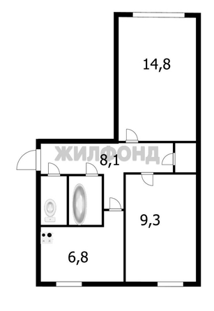 
  Продается 2-комн. квартира 43.8 м². Фото 13.