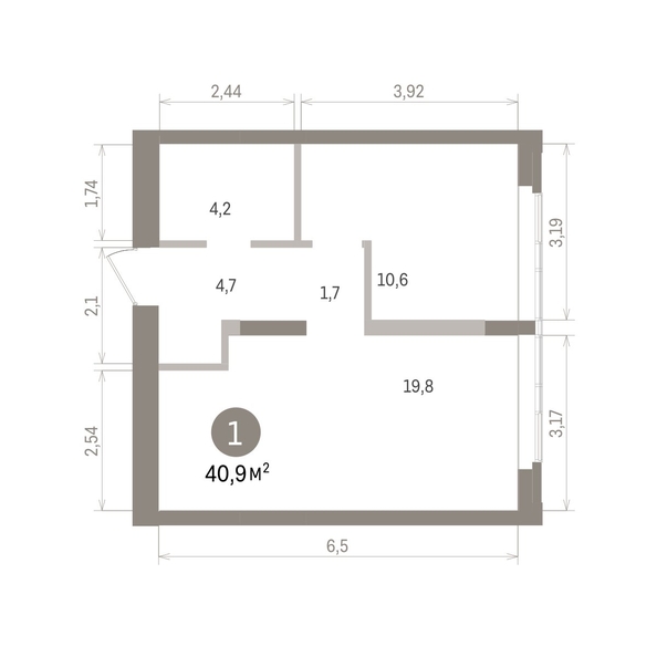 
  Продается 1-комн. квартира 40.94 м², в ЖК Европейский берег, дом 32. Фото 1.