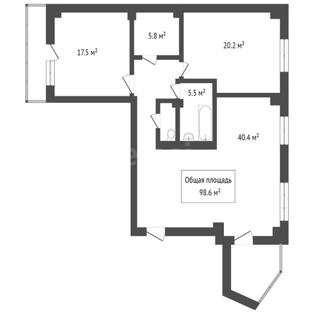 
  Продается 3-комн. квартира 98.6 м², в ЖК Радужный каскад, б/с 19. Фото 6.