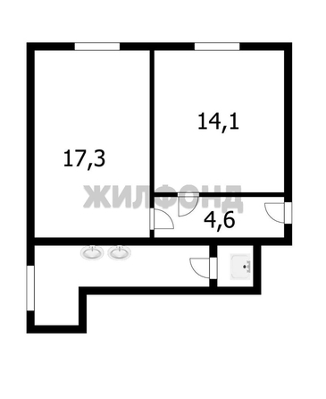 
  Продается 2-комн. квартира 31.4 м². Фото 8.