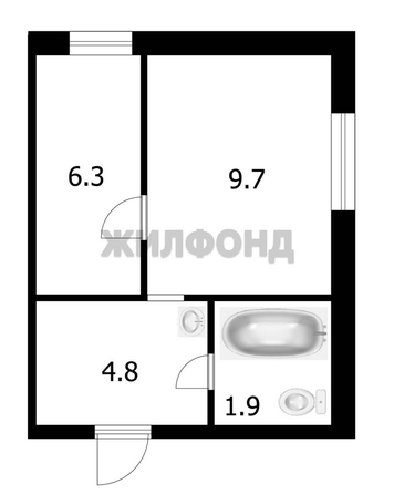 
  Продается 2-комн. квартира 23 м². Фото 6.
