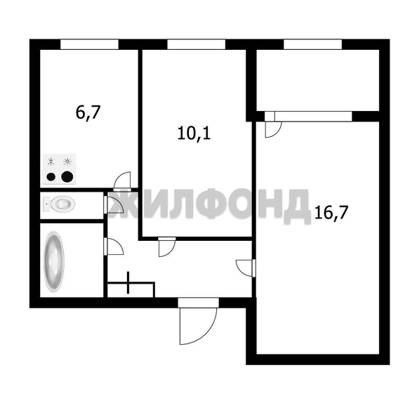 
  Продается 2-комн. квартира 42.2 м². Фото 21.