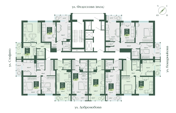 
  Продается 3-комн. квартира 84.48 м², в ЖК Мичурин. Фото 1.