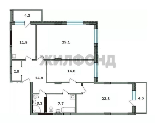 
  Продается 3-комн. квартира 107.3 м². Фото 16.