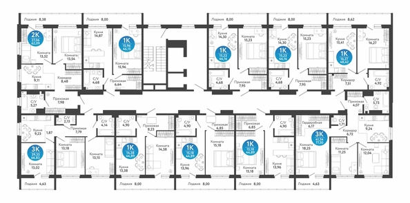 
  Продается 1-комн. квартира 48.42 м², в ЖК Семейный квартал, дом 4. Фото 1.