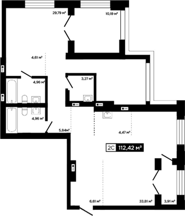 
  Продается 2-комн. квартира 108.51 м², в ЖК Платина. Фото 1.