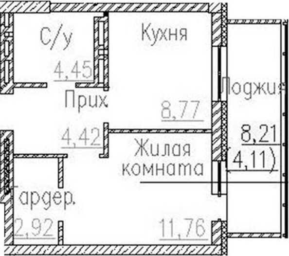 
  Продается 1-комн. квартира 32.32 м², в ЖК Пегас. Фото 1.