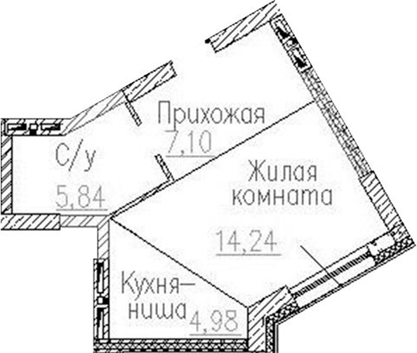 
  Продается студия 32.16 м², в ЖК Пегас. Фото 1.