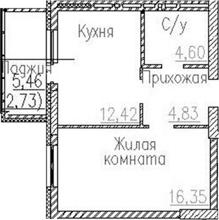 
  Продается 1-комн. квартира 38.22 м², в ЖК Пегас. Фото 1.