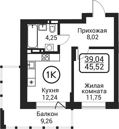 
  Продается 1-комн. квартира 36.26 м², в ЖК Пегас. Фото 1.