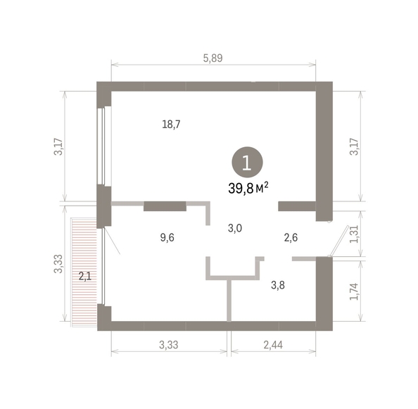 
  Продается 1-комн. квартира 39.8 м², в ЖК Лебедевский квартал, д 1. Фото 3.