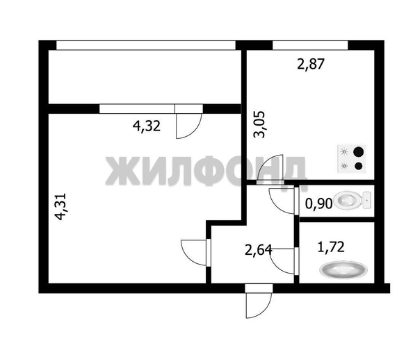 
  Продается 1-комн. квартира 34.6 м². Фото 15.