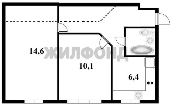 
  Продается 2-комн. квартира 45 м². Фото 12.