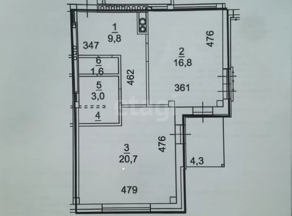 
  Продается 2-комн. квартира 60 м². Фото 6.