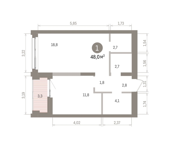 
  Продается 1-комн. квартира 48 м², в ЖК Европейский берег, дом 32. Фото 1.
