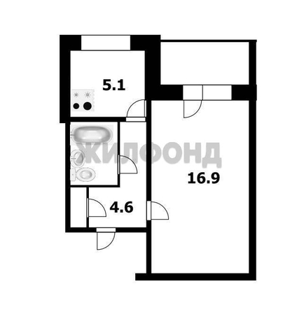 
  Продается 1-комн. квартира 29.3 м². Фото 6.