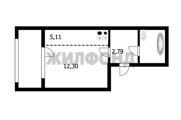 
  Продается студия 24.5 м², в ЖК Квартал на Игарской, дом 1 мон. Фото 2.