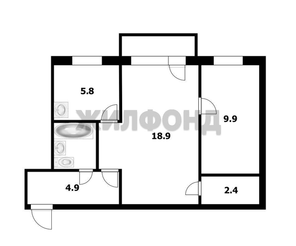 
  Продается 2-комн. квартира 44.9 м². Фото 20.