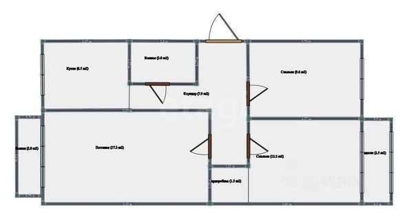 
  Продается 3-комн. квартира 63 м². Фото 9.