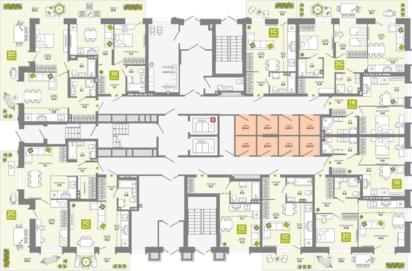 
  Продается 1-комн. квартира 40.9 м², в ЖК Счастливый квартал, дом 3. Фото 2.