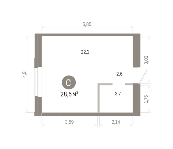 
  Продается студия 28.45 м², в ЖК Город на озере. Фото 1.