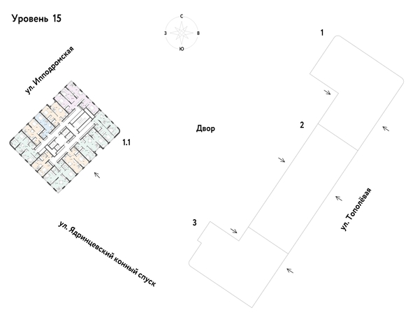 
  Продается 1-комн. квартира 46.7 м², в ЖК Страна.Тополевая, к 1. Фото 1.
