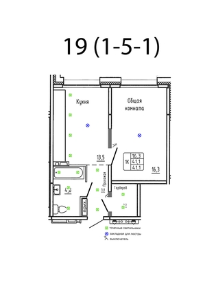 
  Продается 1-комн. квартира 41.1 м², в ЖК Гренландия, Лес дом №6. Фото 1.