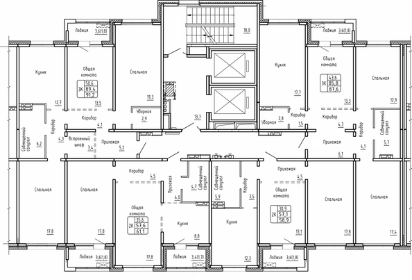
  Продается 2-комн. квартира 61.1 м², в ЖК Самоцветы, Бирюза дом 2. Фото 1.