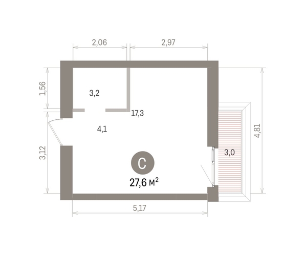 
  Продается студия 27.61 м², в ЖК Европейский берег, дом 32. Фото 1.