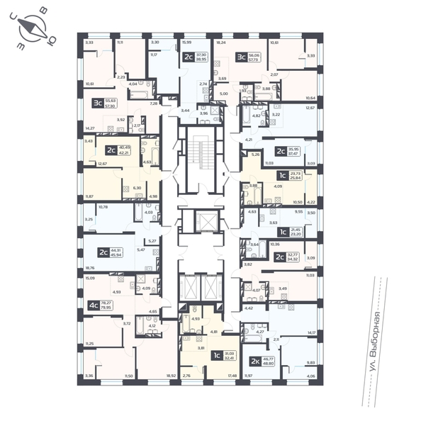 
  Продается 3-комн. квартира 57.73 м², в ЖК Астон. Геометрия, дом 4. Фото 1.