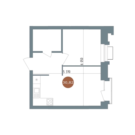 
  Продается 1-комн. квартира 30.7 м², в  19/56 Кварталы Телецентра, 2. Фото 1.