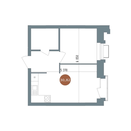 
  Продается 1-комн. квартира 30.8 м², в  19/56 Кварталы Телецентра, 2. Фото 1.