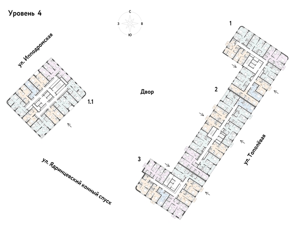 
  Продается 2-комн. квартира 66.96 м², в ЖК Страна.Тополевая, к 2. Фото 1.