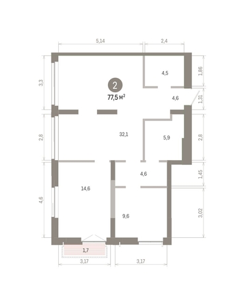 
  Продается 2-комн. квартира 77.46 м², в ЖК Европейский берег, дом 45. Фото 1.