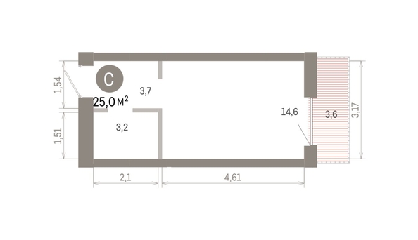 
  Продается студия 25 м², в ЖК Европейский берег, дом 46. Фото 1.