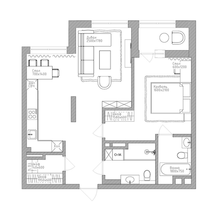
  Продается 2-комн. квартира 63.8 м², в  Дом Нобель. Фото 3.