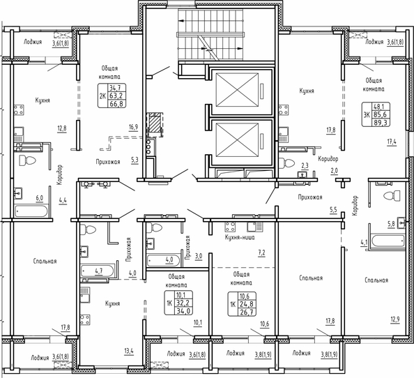 
  Продается 2-комн. квартира 66.8 м², в ЖК Самоцветы, Бирюза дом 1. Фото 1.