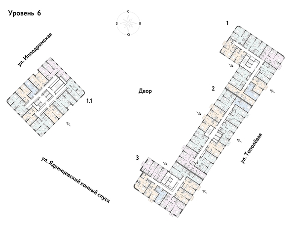
  Продается 2-комн. квартира 69.32 м², в ЖК Страна.Тополевая, к 1. Фото 1.