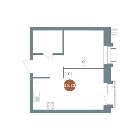 
  Продается 1-комн. квартира 30.8 м², в  1956 Кварталы Телецентра, 2. Фото 1.