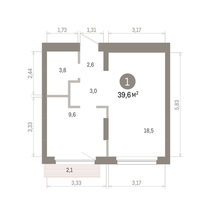 
  Продается 1-комн. квартира 39.6 м², в ЖК Лебедевский квартал, д 1. Фото 1.